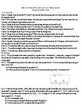 Đề cương ôn tập học kỳ II môn Vật lý Lớp 7 - Năm học 2018-2019